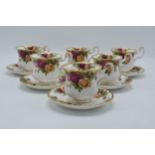 A collection of Royal Albert Old Country Roses items to include 6 coffee cups and saucers (12). In