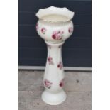 A large 20th century pottery jardinière and stand by Mary Leigh Pottery, 80cm tall. NO POSTAGE.