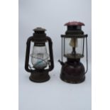An original Bialaddin paraffin lamp together with a similar smaller example (2). Tallest 34cm tall.