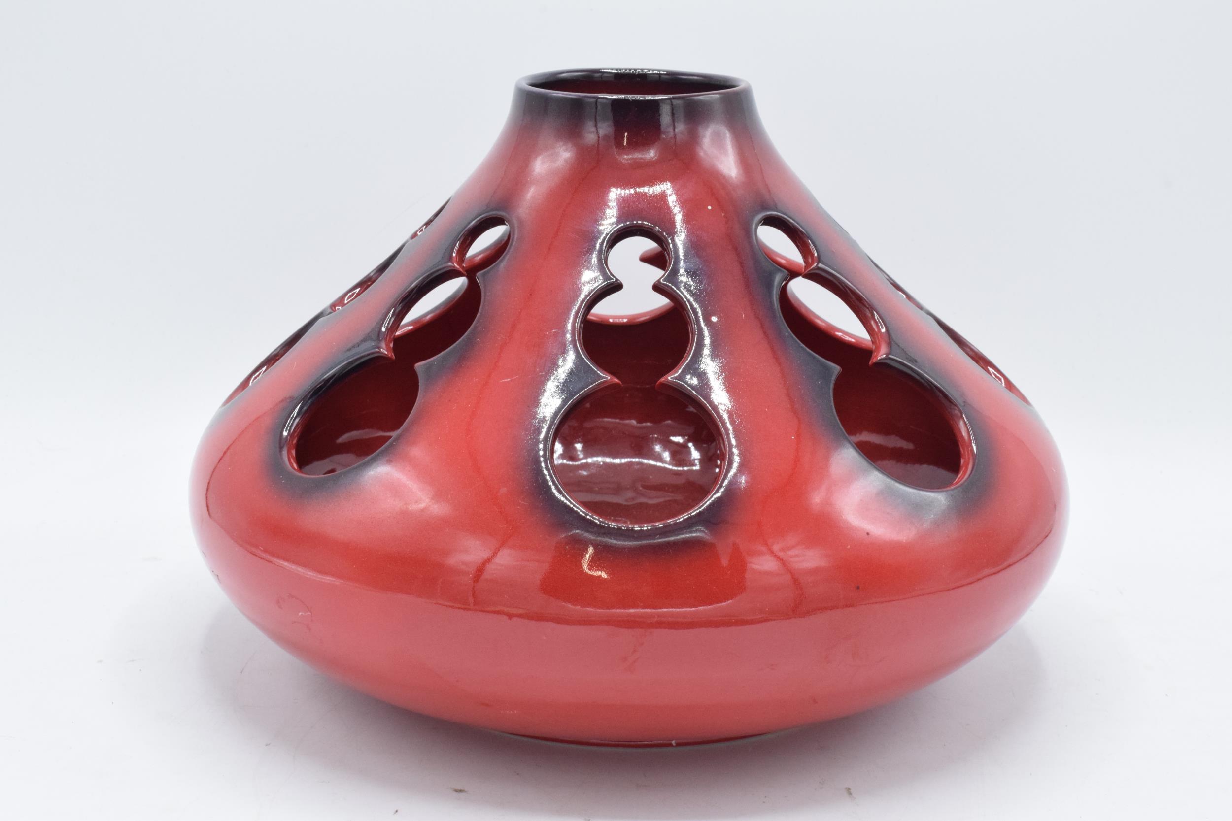 Peggy Davies Ceramics Ruby Fusion prototype vase by Artist John Brown (hard to produce due to - Image 2 of 7