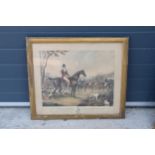 Country Sports interest: a framed 19th century print 'John Twemlow Esquire of Hatherton Cheshire