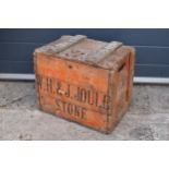 W H Joule and Son brewery wooden advertising crate x box made by J B Kind and Son Box Makers of