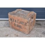 W H Joule and Son brewery wooden advertising crate x box made by J B Kind and Son Box Makers of