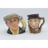 A pair of large Royal Doulton character jugs to include Johnny Appleseed D6372 and The Busker