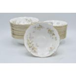 A collection of Royal Albert dinner ware in the Haworth design to include 12 x 16cm bowls and 12 x