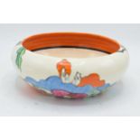 Bizarre by Clarice Cliff shape 55 circular bowl decorated with 'Alton' design which was inspired