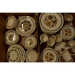 A large collection of Broadhurst Ironstone Kathie Winkle tea and dinner ware to include Calypso (50+