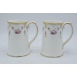 Royal Crown Derby items to the Royal Antoinette pattern to consist of a pair of tankards (2). 14cm