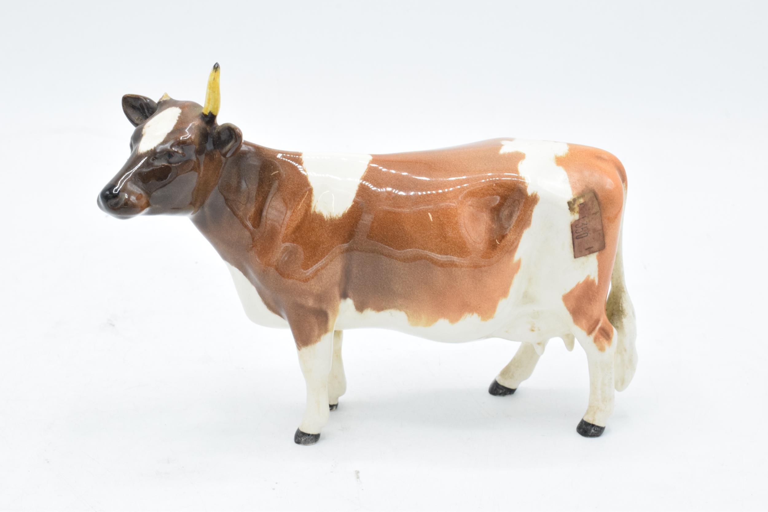 Beswick Hereford Calf 1406B together with Ayshire Cow Ch Ickham Bessie 1350 af (2). In good - Image 2 of 3