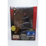 Star Wars Episode I Darth Maul Interactive Talking Bank with original box. Untested.