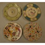 A collection of plates to include Royal Crown Derby Olde Avesbury and one similar, a Minton plate