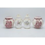 A collection of pottery to include Minton Haddon Hall ginger jars together with a pair of Masons