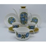 A vintage Mid Century J G Meakin tea ware to include coffee pots, cups, saucers etc (approx 55