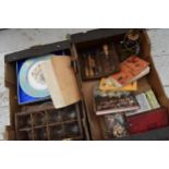 A mixed collection of items to include a lampbase, glasses, Aynsley plate, books, tools etc. NO