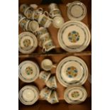 A large collection of Broadhurst Ironstone pottery in the Corfu design, a Kathie Winkle Design, to