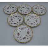 Royal Crown Derby items to the Royal Antoinette pattern to consist of 6 x 15cm diameter saucers (6).