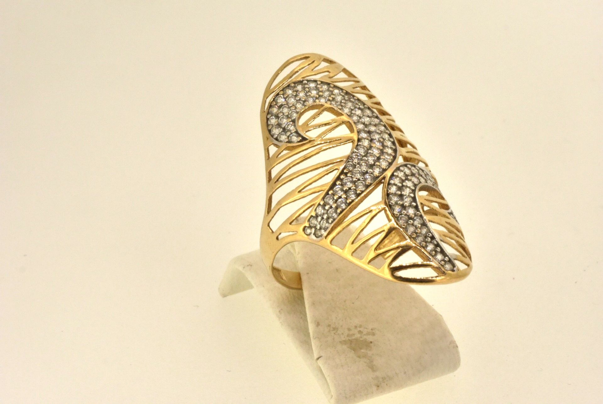 Ring GG 585, Zirkonia, 3,86 Gramm