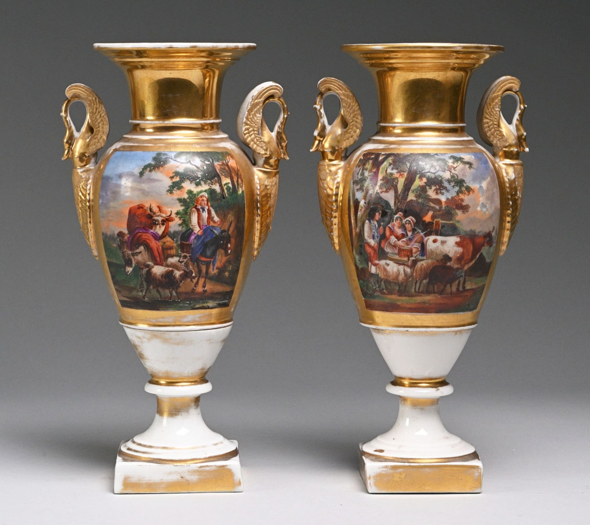 Paar Biedermeier-Vasen