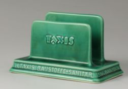 Briefhalter "Taxis Baustoffe-Sanitär"