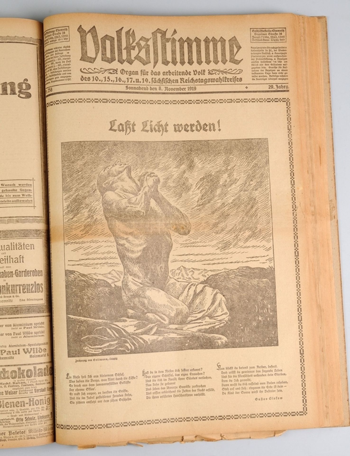 Konvolut historische Tageszeitungen - Bild 2 aus 5