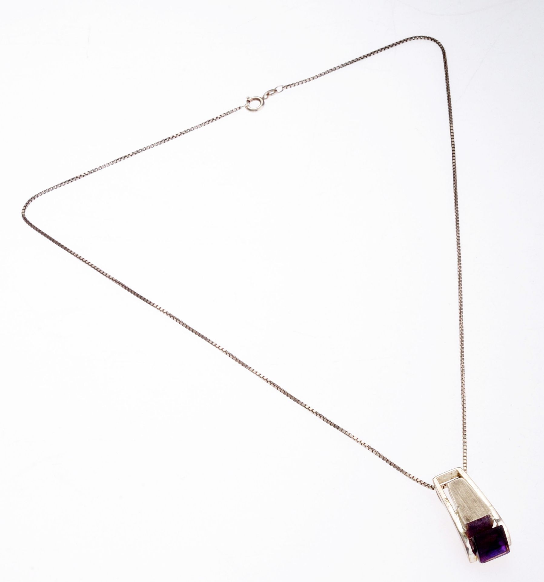 Amethyst-Anhänger mit Kette - Bild 2 aus 2