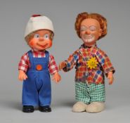 Paar mechanische Puppen, u.a. Clown Ferdinand