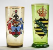 Zwei Historismus-Becher mit Wappen