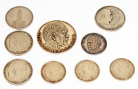 Konvolut Silbermünzen und Medaillen