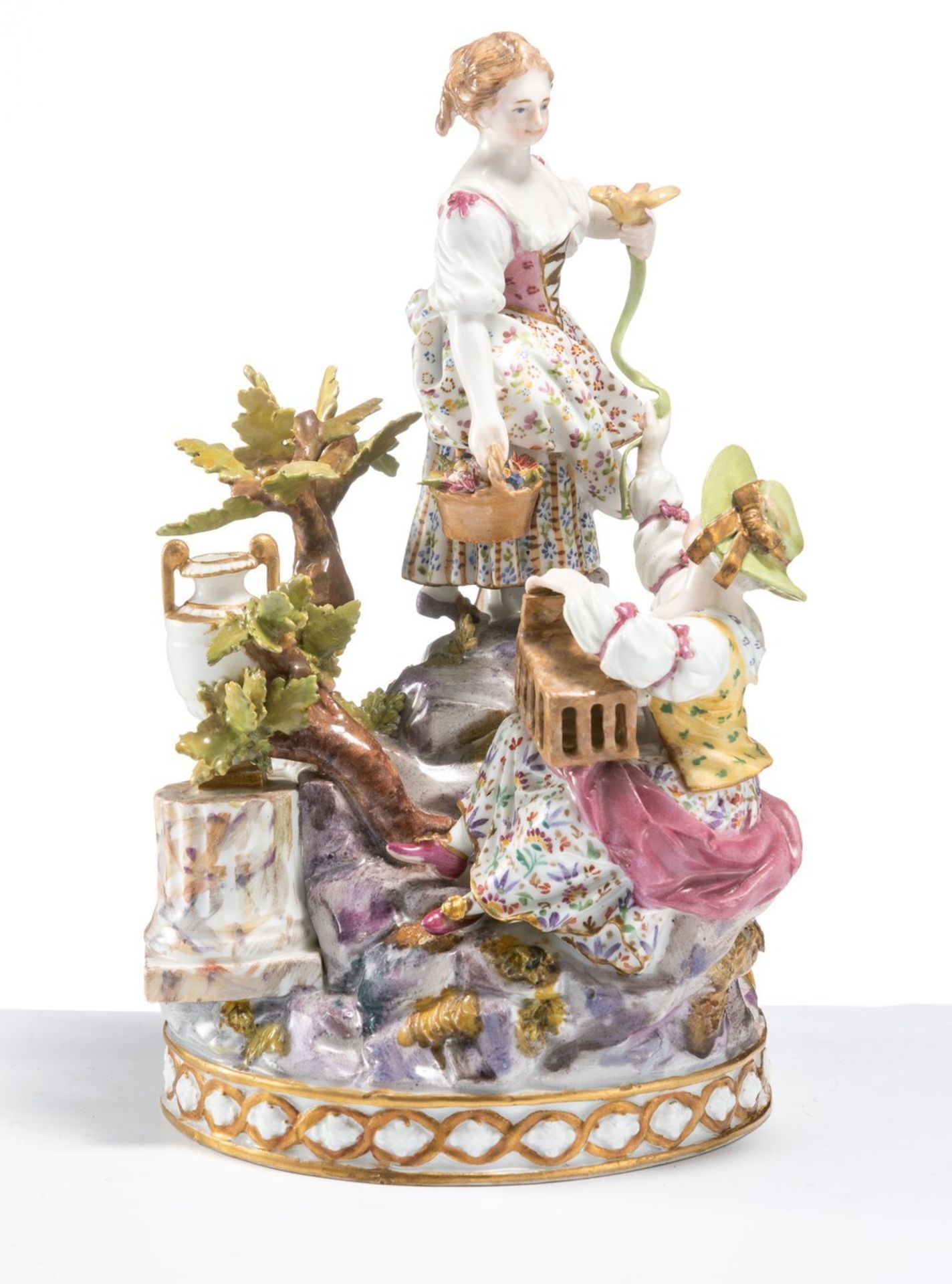 Gärtnerkinder mit Vogelbauer Meissen, um 1780 - Bild 4 aus 5