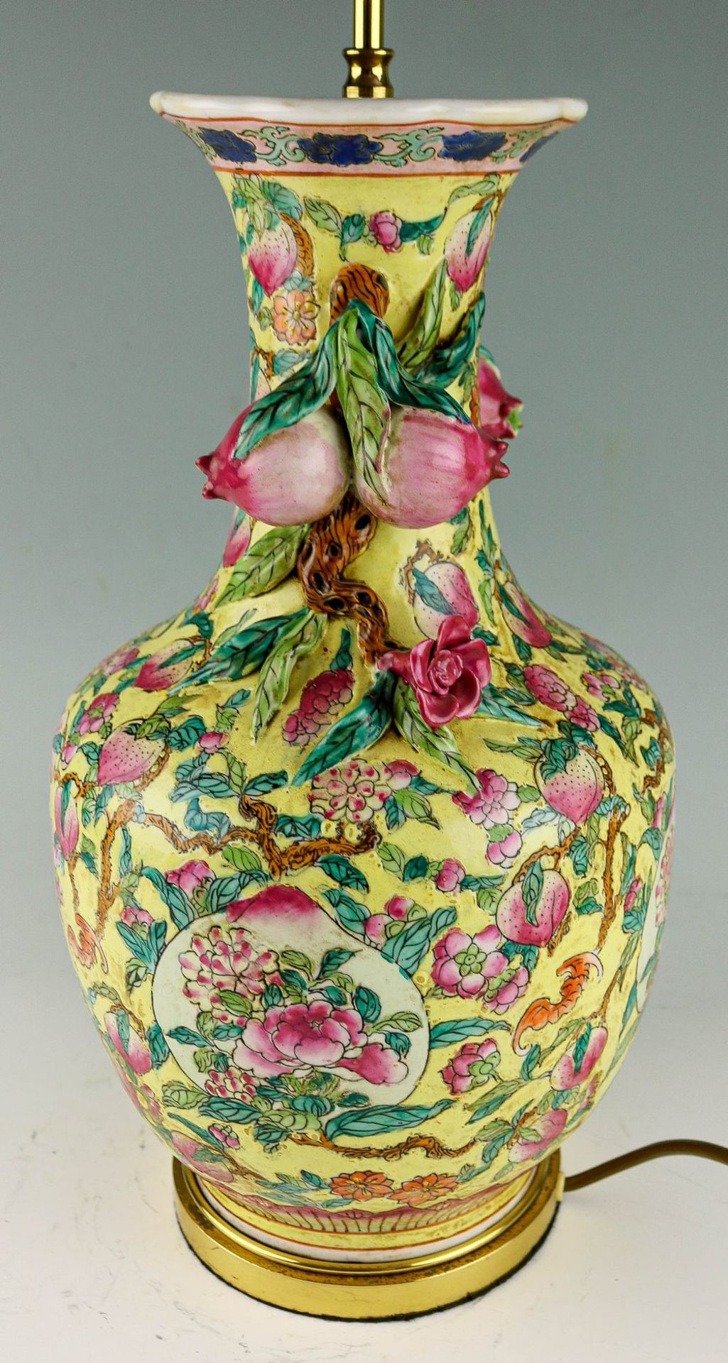 Bauchige Vase, als Lampe montiert China - Image 3 of 4