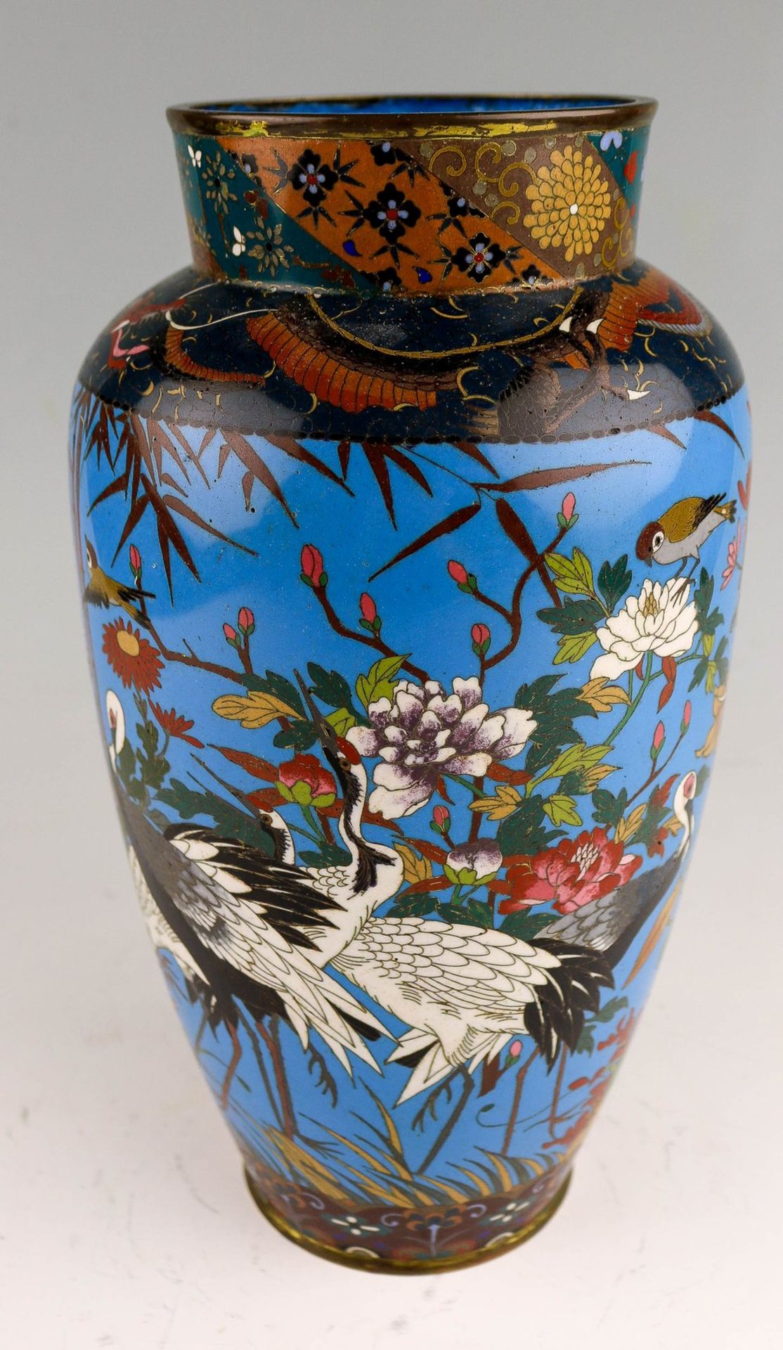 Leicht gebauchte Cloisonné-Vase Japan - Bild 2 aus 4