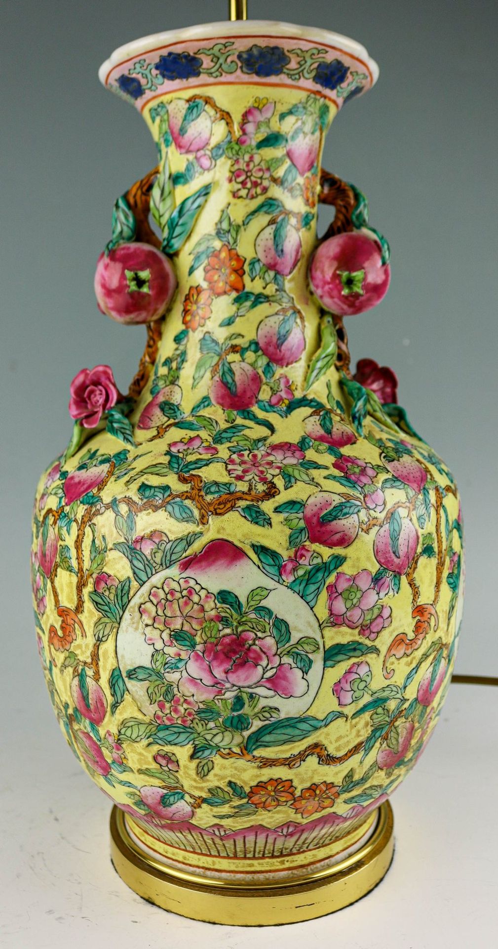 Bauchige Vase, als Lampe montiert China - Image 2 of 4