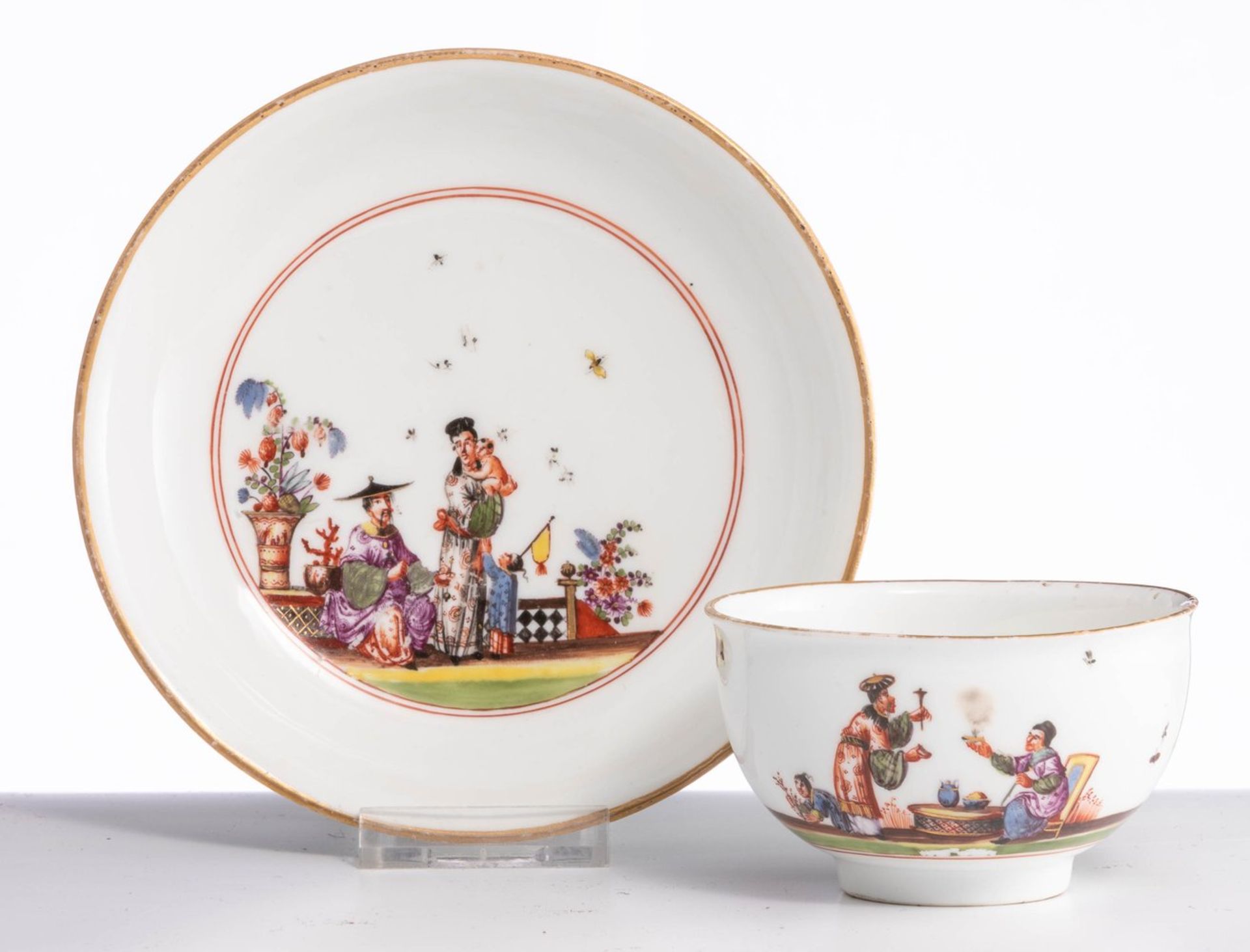 Koppchen und Unterschale mit Hoeroldt-Chinoiserien Meissen, um 1740 - Image 2 of 4