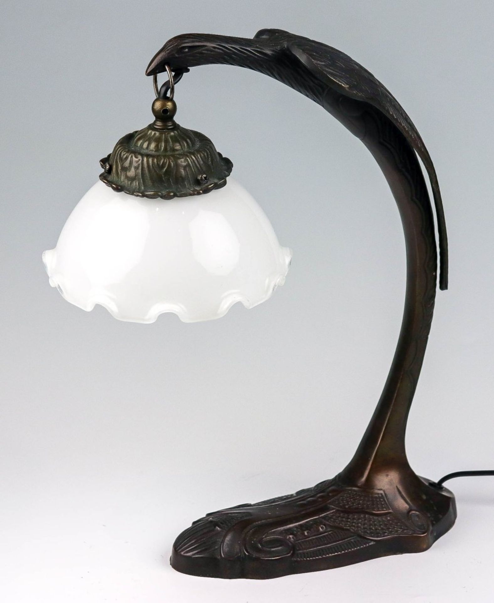 Tischlampe im Jugendstil nach Entwurf von Charles Ranc