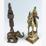 Zwei kleine Bronze-Figuren Indien