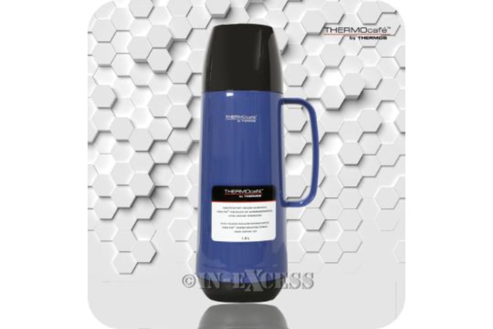 NEW THERMO CAFÉ 0.75L BLUE & BLACK FLASK