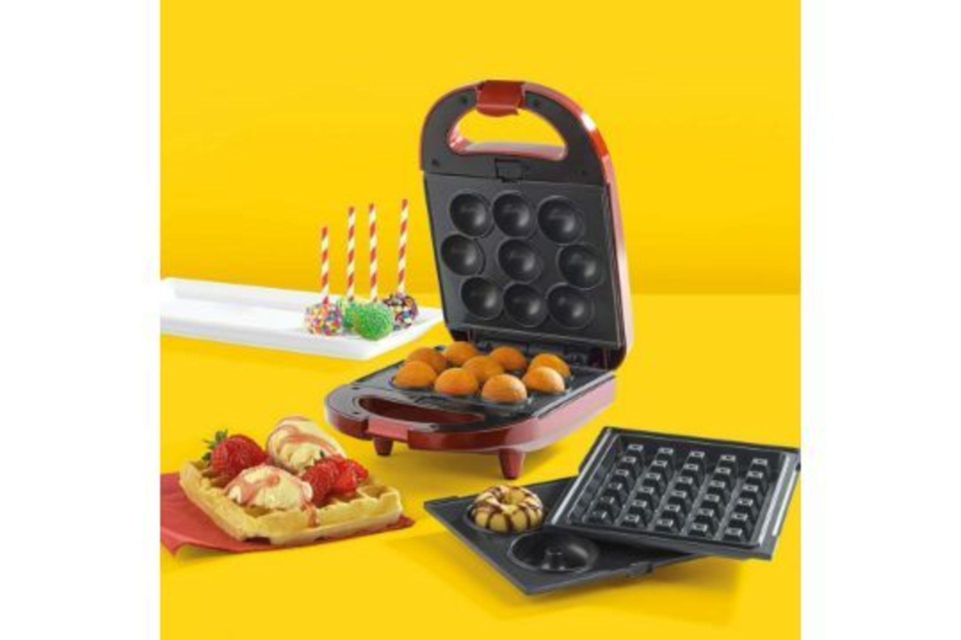 New Giles & Posner 3 in 1 Treat Maker Doughnut Cake Pop & Waffle Maker - RRP £39.98 - Image 3 of 3