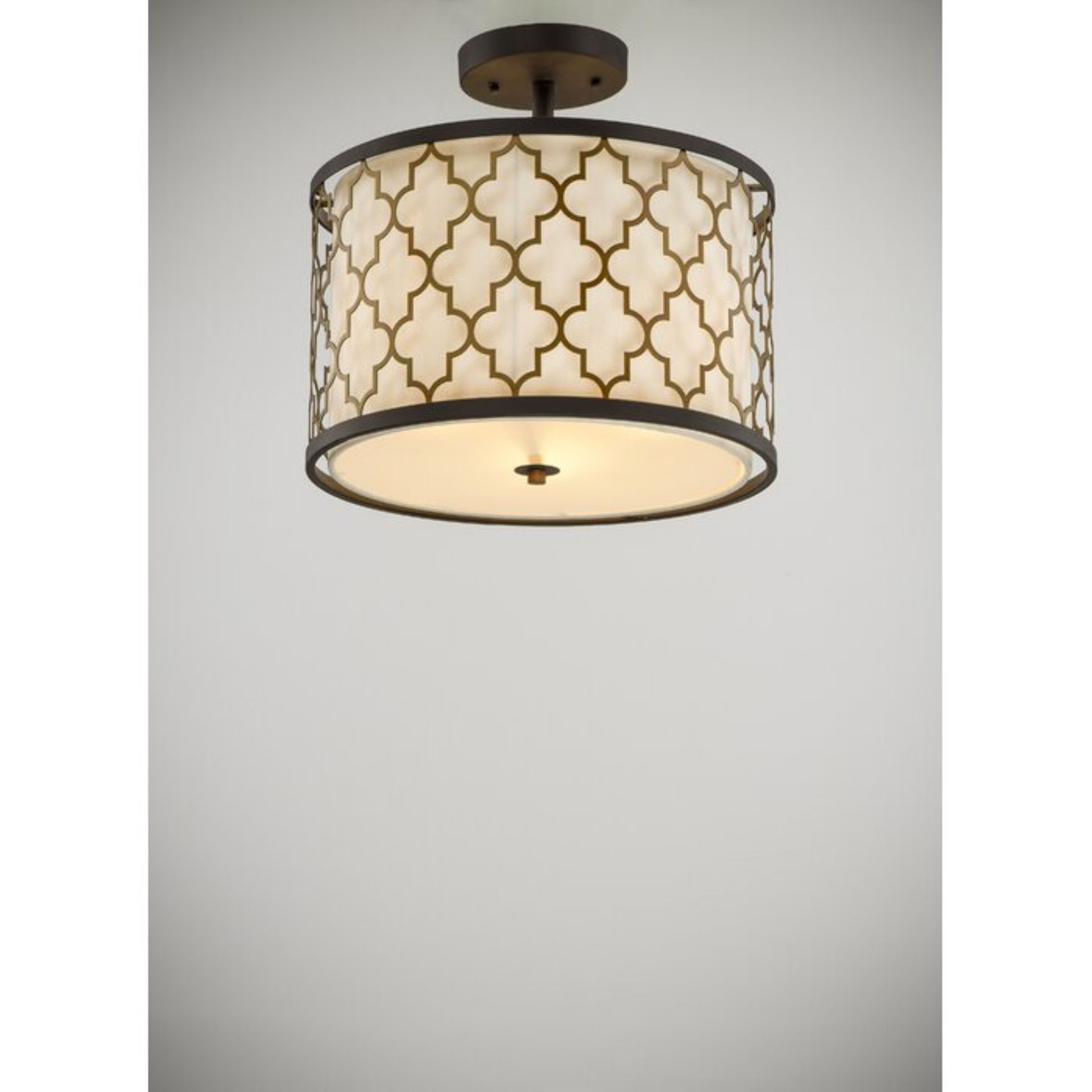 Moreland 3-Light 41cm Semi Flush Mount - RRP £112.99 - Image 2 of 2