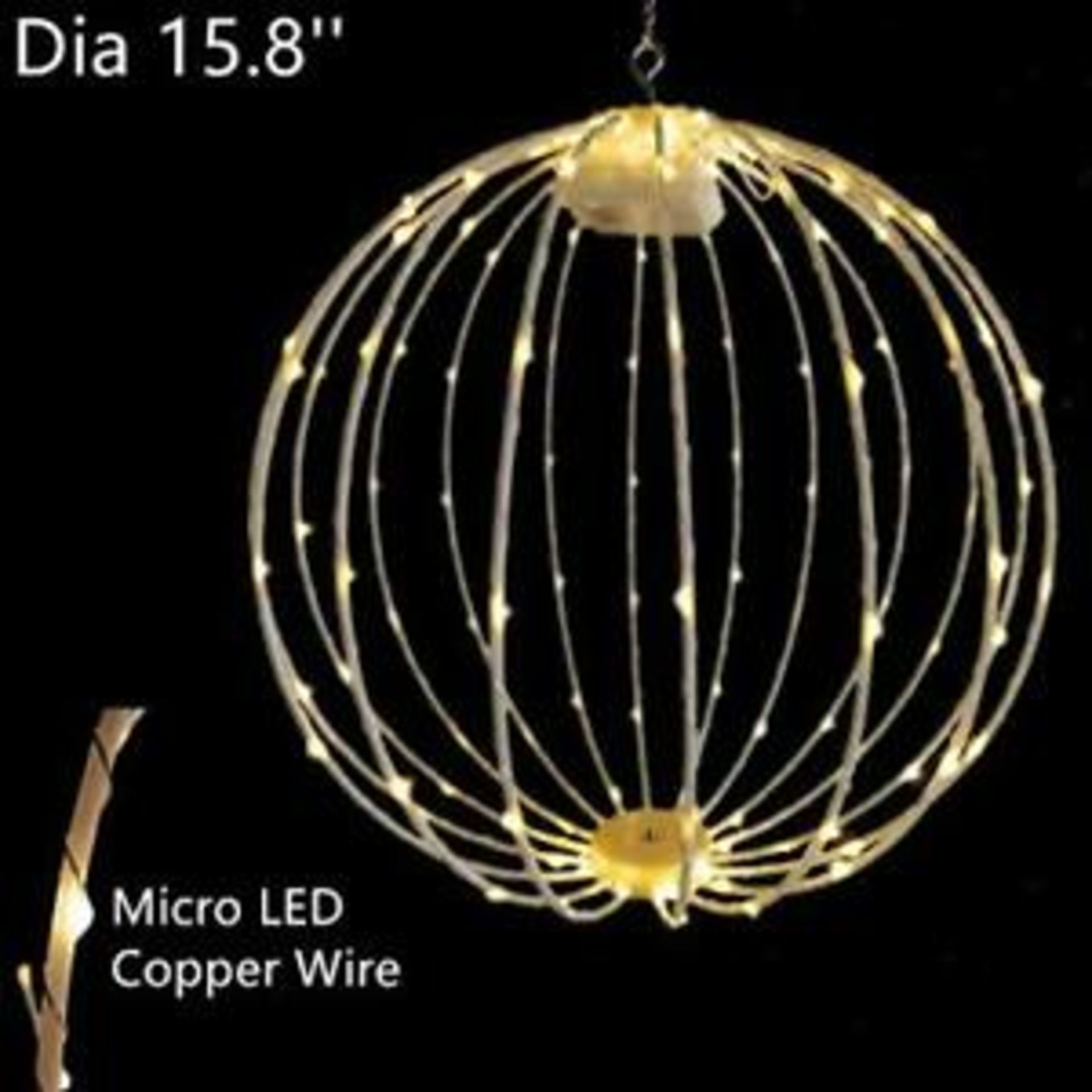 240 Warm White LED Twinkling Dewdrop Folding Ball