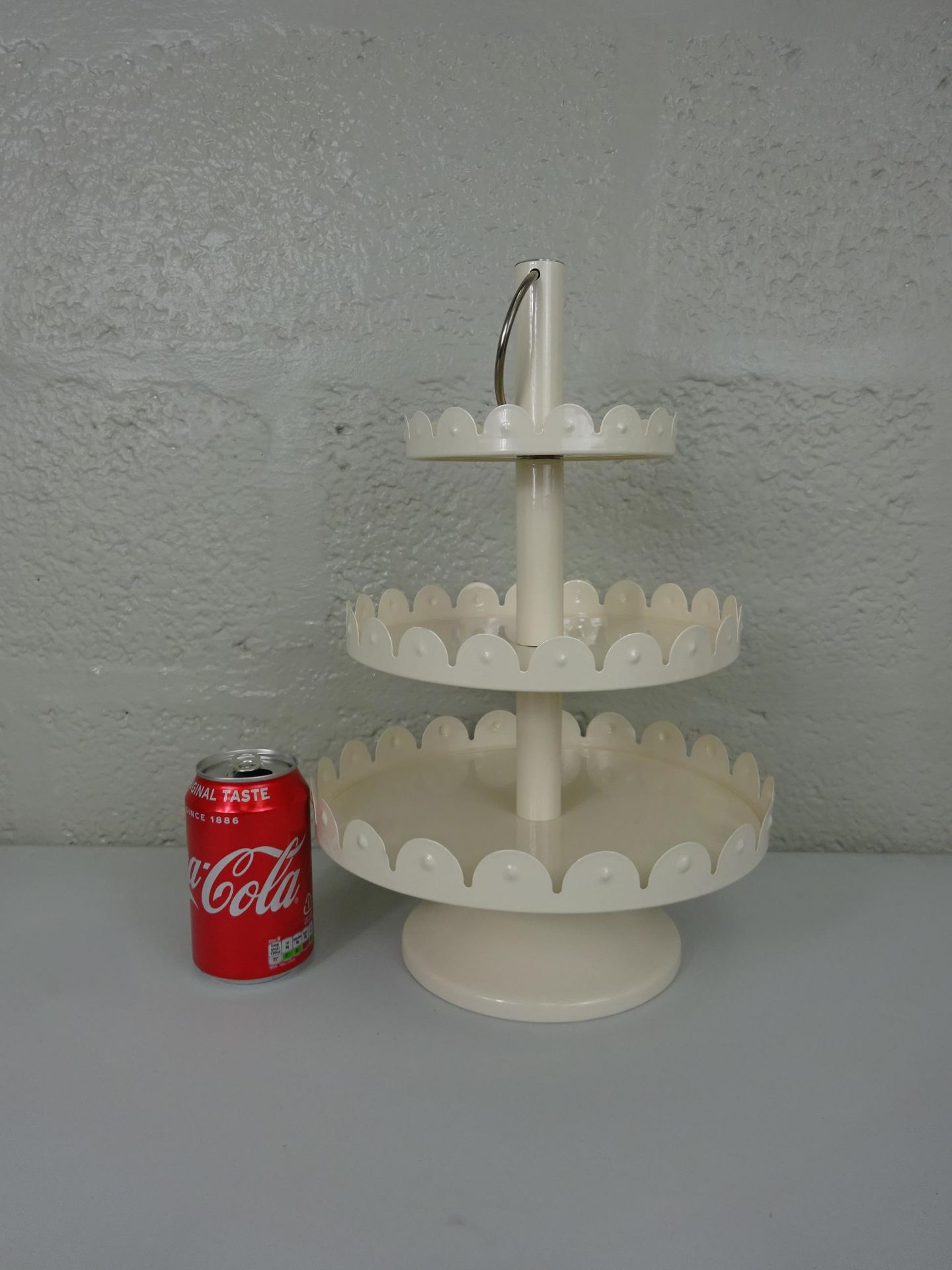 New 3 Tier Cream Metal Cake Stand