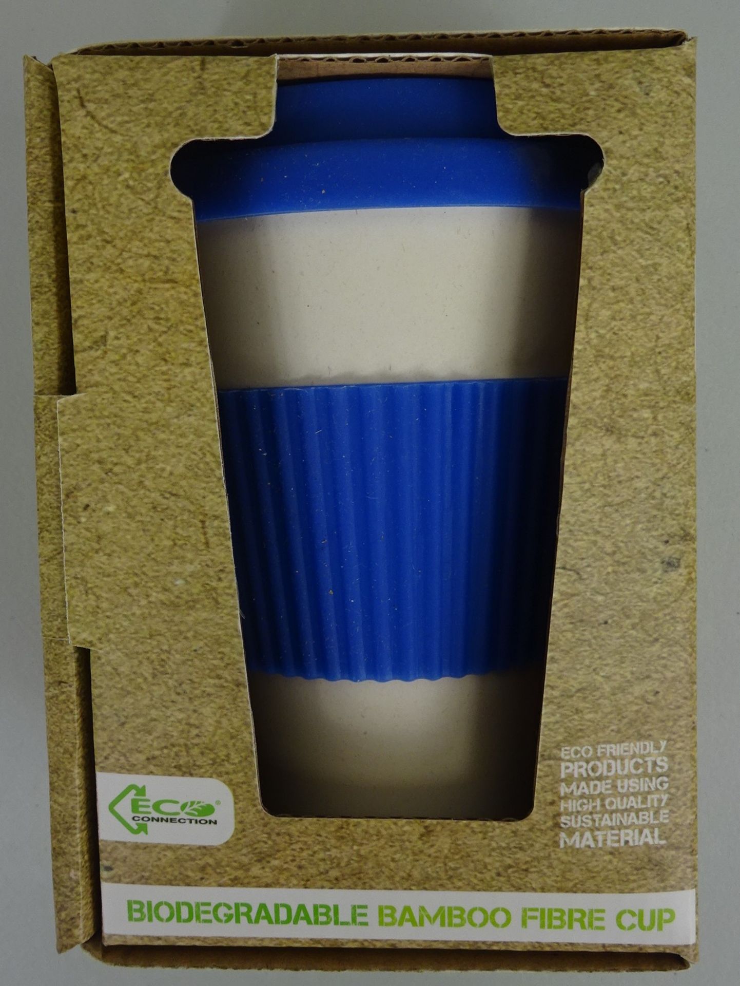 Blue Biodegradable Bamboo Fibre Cup - Image 2 of 2
