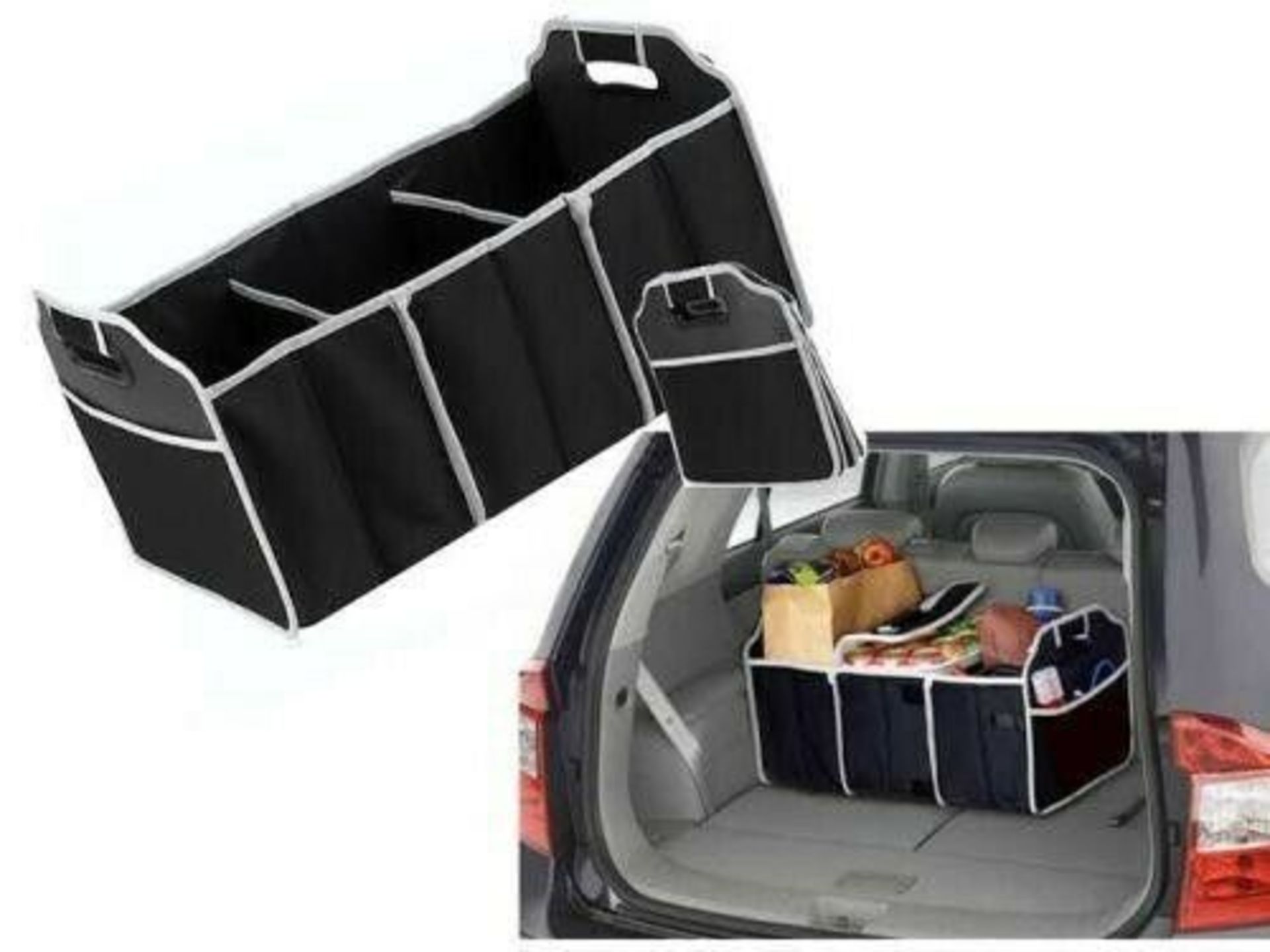 New 3 Compartment Car Boot Organiser