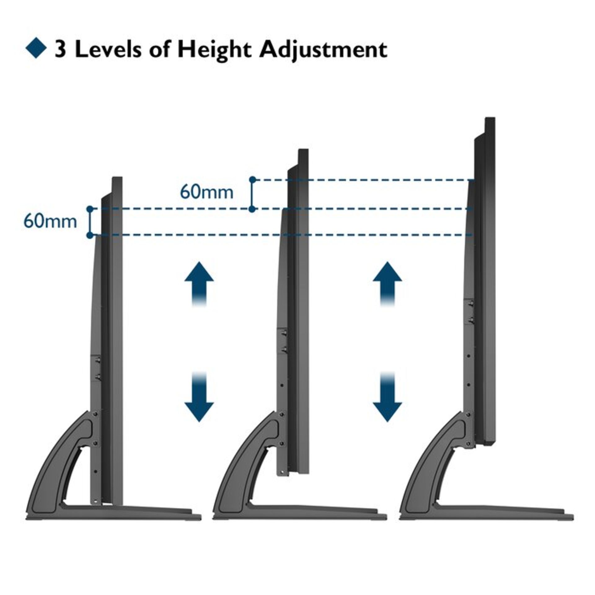 Table Desk Pedestal TV Stand for TVs up to 65" - RRP £28.99 - Image 2 of 2