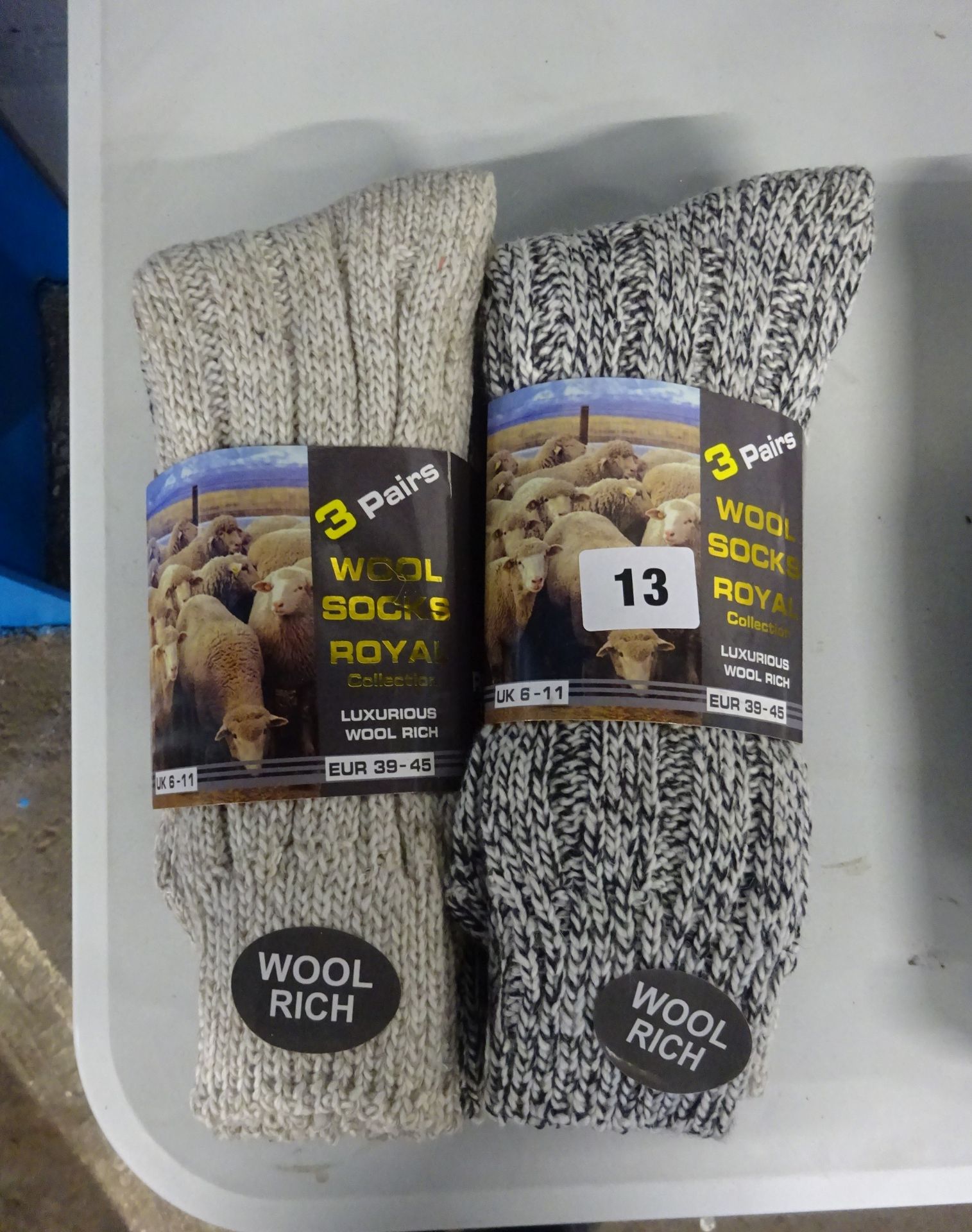 2PKS OF 3 PAIRS OF WOOL SOCKS