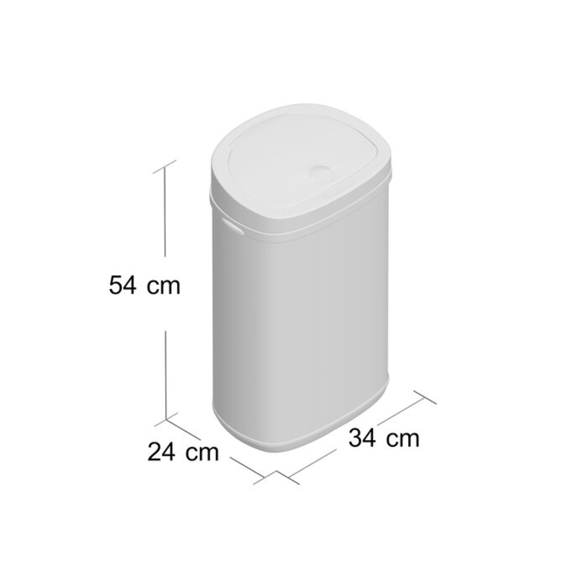 White Metal 30 L Motion Sensor Bin - RRP £51.99 - Image 2 of 2