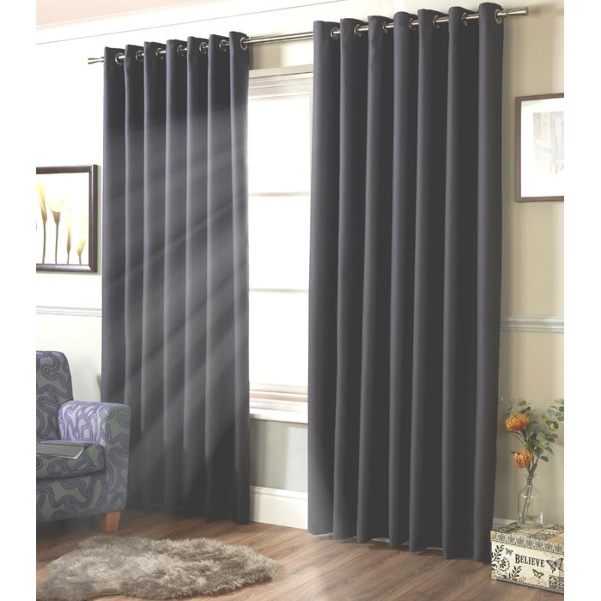 Strome Eyelet Room Darkening Thermal Curtains - RRP £61.99