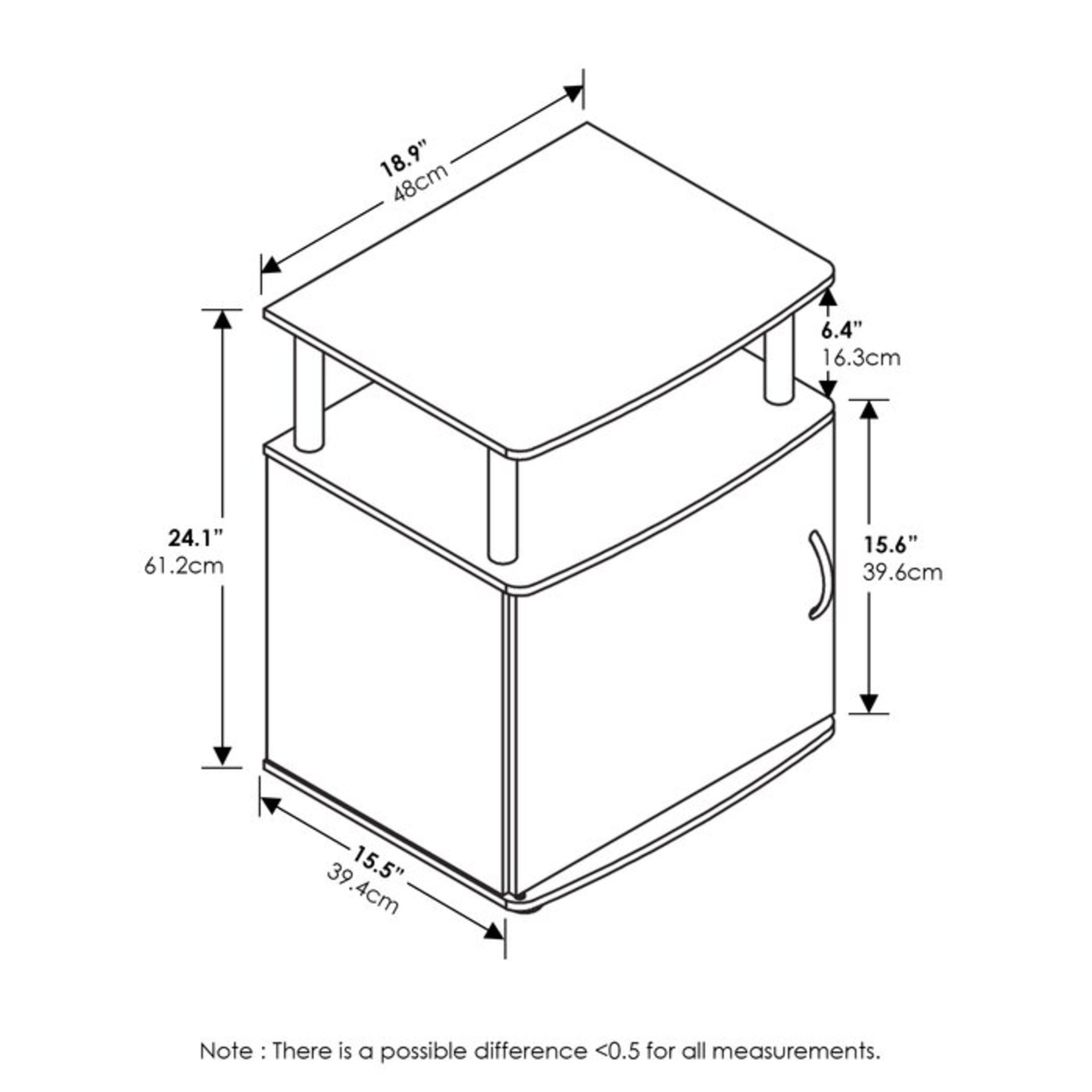 Keshia Side Table With Storage - RRP £51.99 - Image 3 of 3