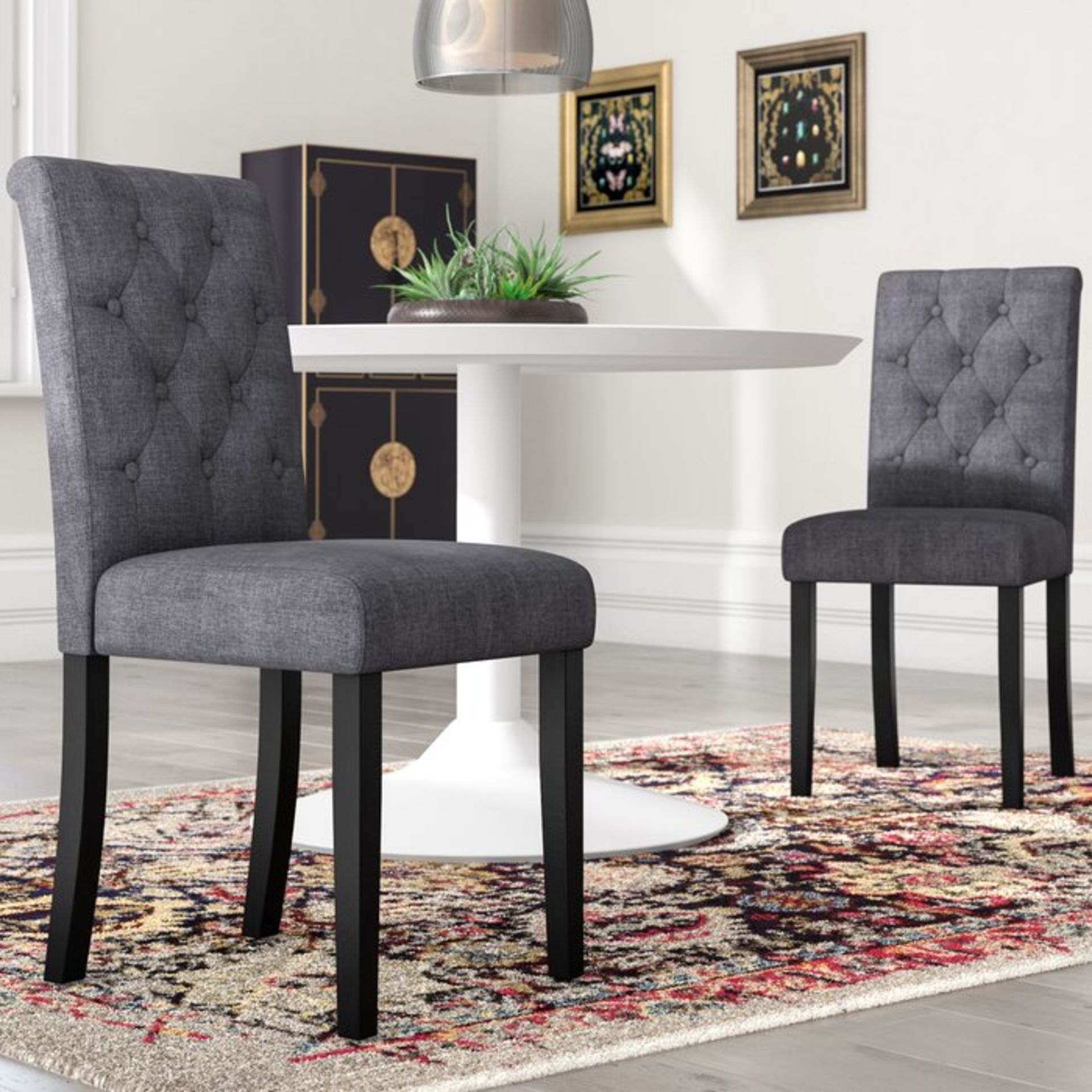 Brick and Barrel Upholstered Dining Chair (Set of 2) - RRP £96.99