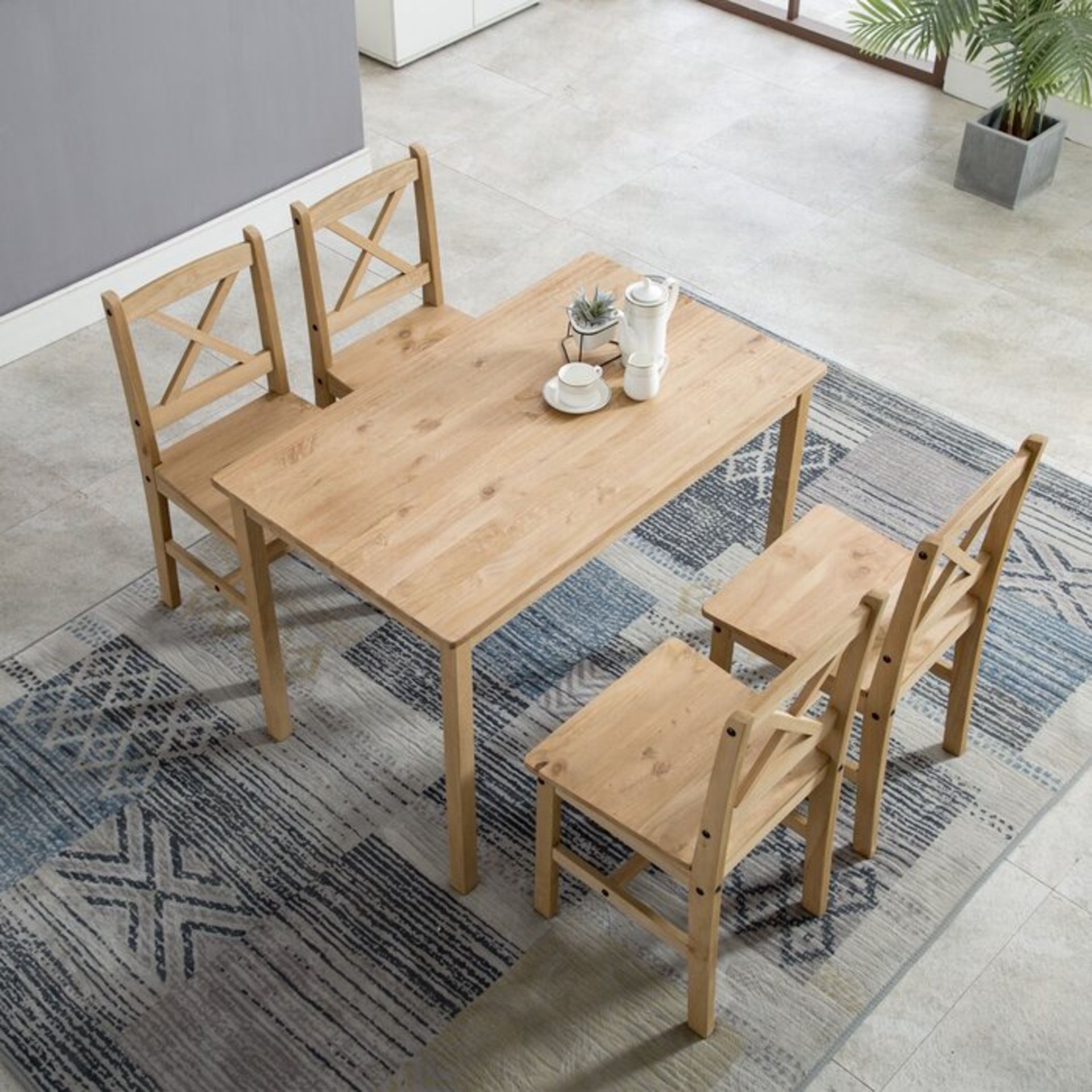 Danny Dining Set with 4 Chairs - RRP £169.99 - Image 2 of 2