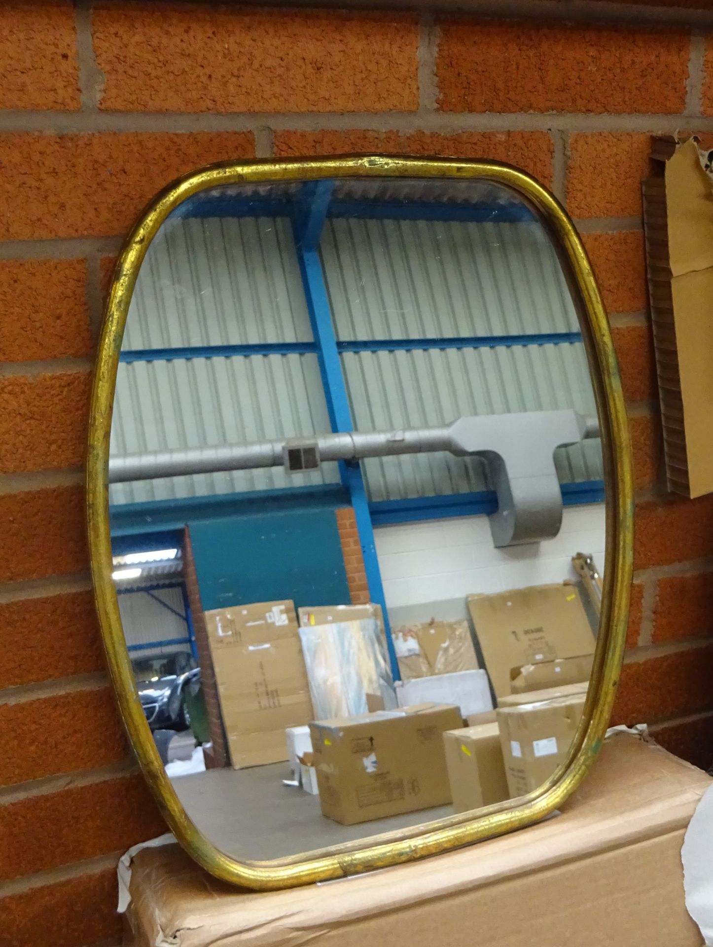 Rustic Gold Framed Wall Mirror